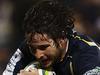 CANBERRA, AUSTRALIA - MAY 10: Sam Carter of the Brumbies scores a try during the round 13 Super Rugby match between the Brumbies and the Sharks at Canberra Stadium on May 10, 2014 in Canberra, Australia. (Photo by Stefan Postles/Getty Images)