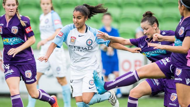 Melbourne City teenager Jacynta Galabadaarachchi is part of the new Matildas squad. Picture: Stuart Walmsley