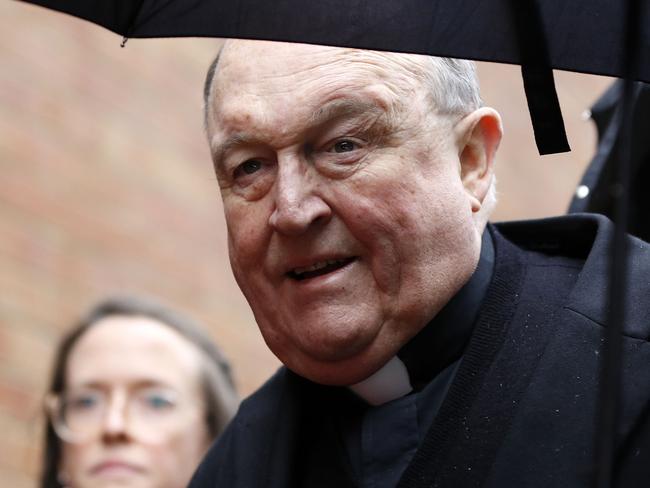 The Archbishop of Adelaide, Philip Wilson leaves  Newcastle Local Court ,Tuesday June 19,  2018. Philip Wilson was found guilty of concealing historical child sexual abuse and his sentencing was adjourned until July 3 .(AAP Image/Darren Pateman) NO ARCHIVING