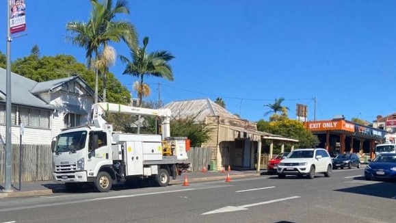 Energex has confirmed a CBD wide power outage after a pillar box catches alight