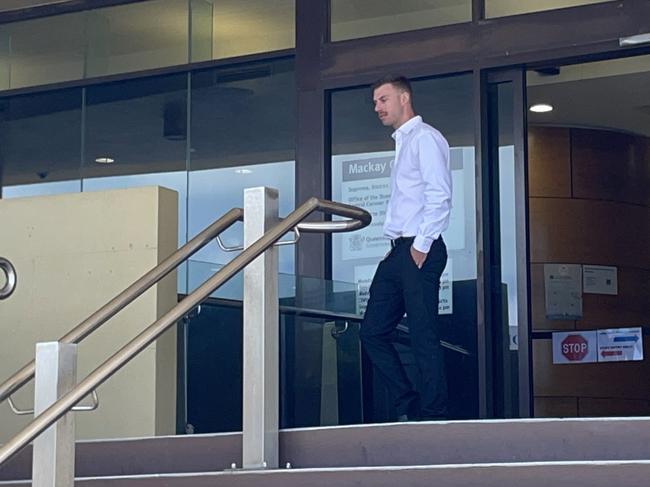 Snap Freeze owner Jack Harrison Elvery leaves Mackay courthouse in October 2024 after pleading guilty to failing to comply with health and safety duty – category 2. Picture: Janessa Ekert