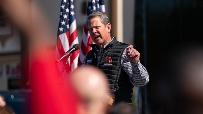 Republican Georgia Governor Brian Kemp is expected to defeat Stacey Abrams. Picture: AFP