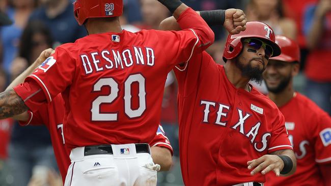 Official welcome to Texas rougned Odor Jose Batista Punch baseball