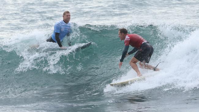 Mick Fanning at the Surf of Origin at Burleigh Beach. Picture: Annette Dew
