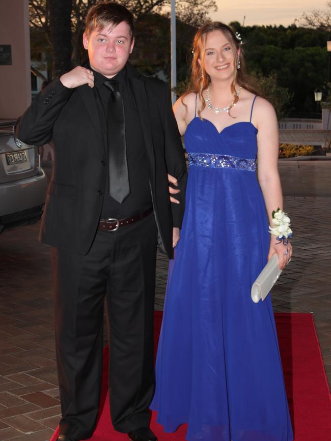 Mitchell Marr, 17, and Simone Hendrix, 18, at the Ormeau Woods School formal at Links Resort, Hope Island. Picture: Glenn Hampson