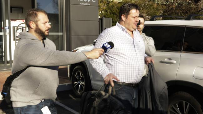 Will Fowles leaving Abode apartments in Canberra. Picture: Sean Davey