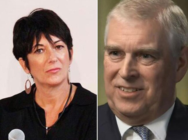 Ghislaine Maxwell and Prince Andrew. Pictures: News Corp