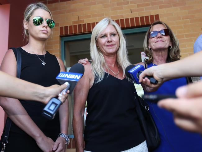 Kelvin Kane’s daughter Georgina, ex-wife Tracey Kane and sister Wendy Apostollof. Picture: Jason O'Brien