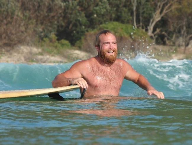 Byron Bay surfer Jade Fitzpatrick says he is lucky to be alive after a shark threw him from his board while surfing at Broken Head. Picture: Supplied