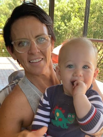 Natasha Grace with grandson Kyan Bell. <br/>Photo: Kloe Ashton