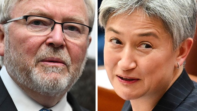 Foreign Minister Penny Wong and Australia's ambassador to the US Kevin Rudd will both attend the innauguration of Donald Trump on January 20. Picture: NewsWire