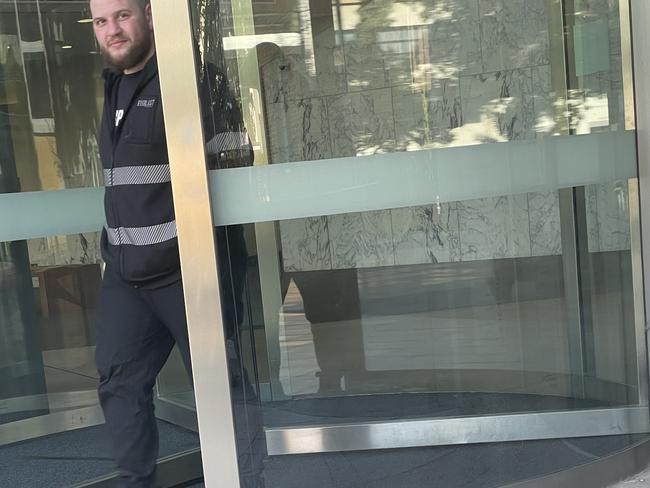 Bilal Chaker leaves Parramatta District Court after a bail review.