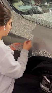 Woman spent three weeks bedazzling her BMW with Swarovski crystals