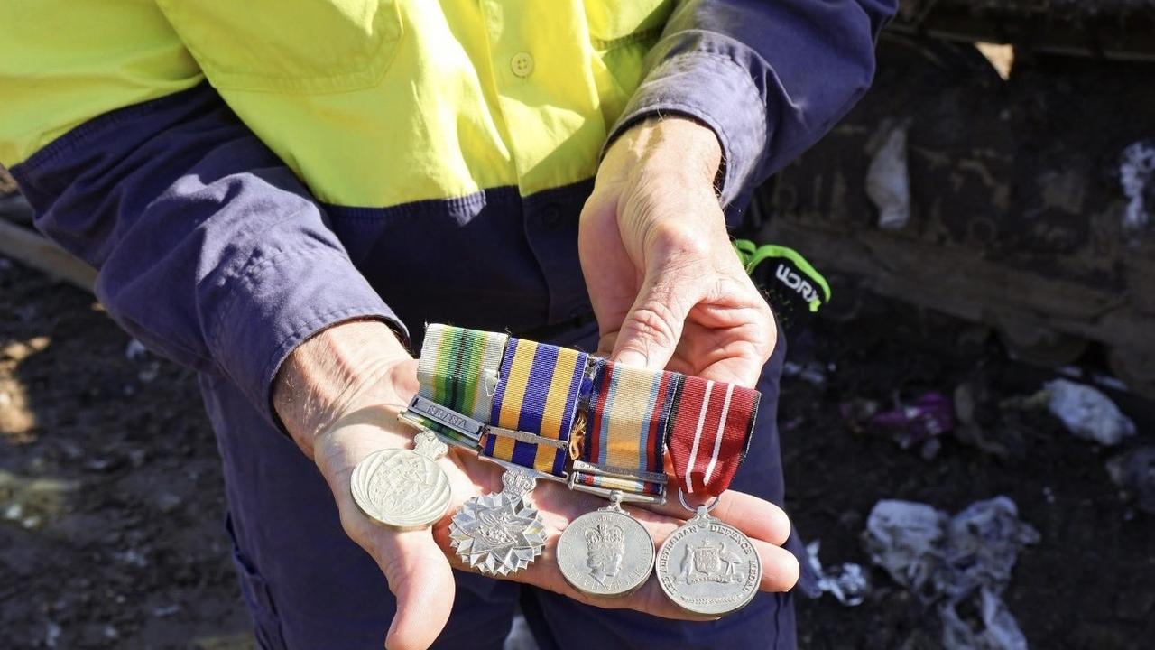 ‘Stroke of luck’: War medals spotted at regional Qld tip