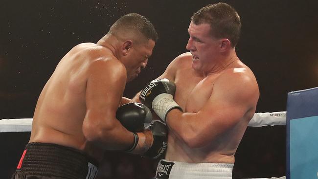 Paul Gallen during his victory against John Hopoate in February.