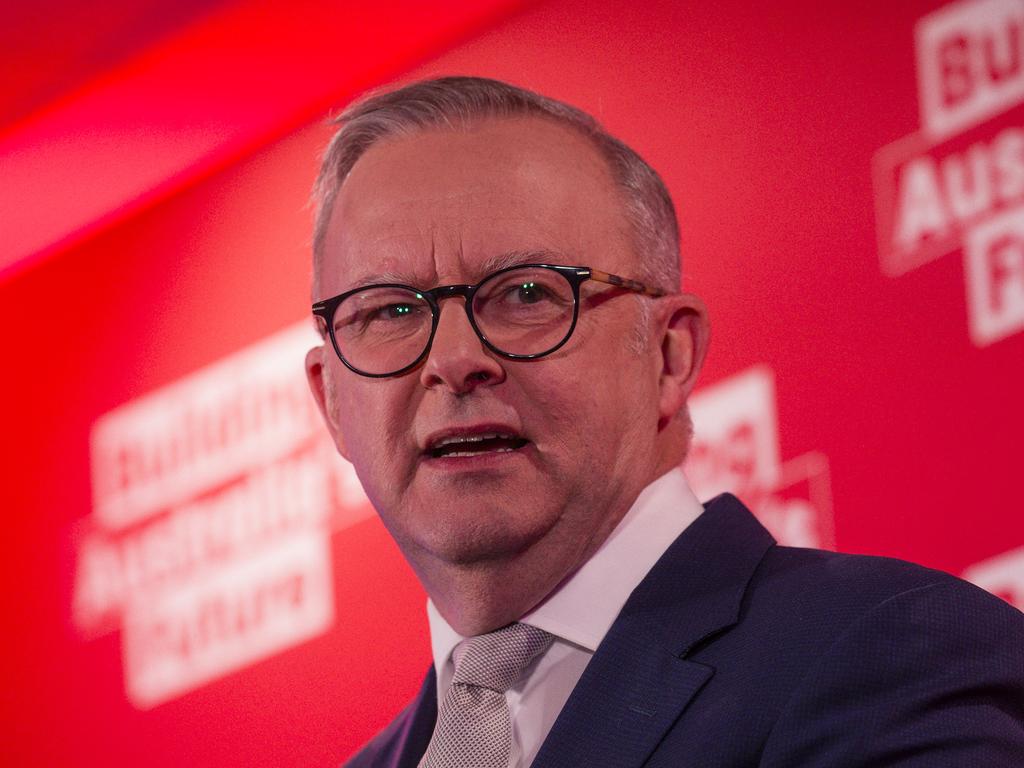 Anthony Albanese’s government is targeting 82 per cent renewable energy in Australia by 2030. Picture: NewsWire / Glenn Campbell