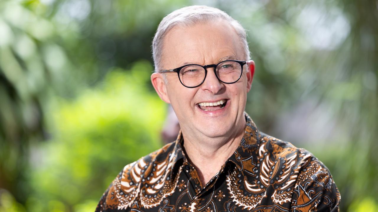 Prime Minister Anthony Albanese refused to comment on the rate rise while overseas in Indonesia. Picture: AP Image/Pool, Alex Ellinghausen