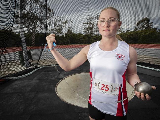 Hammer thrower Arielle Cannell. Picture: Chris Kidd