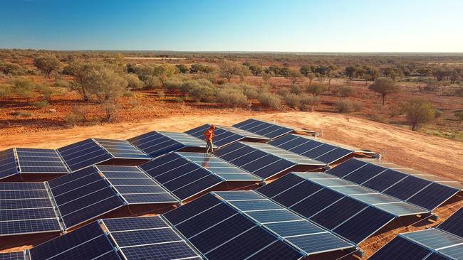 A solar farm at Happy Valley, South Australia.