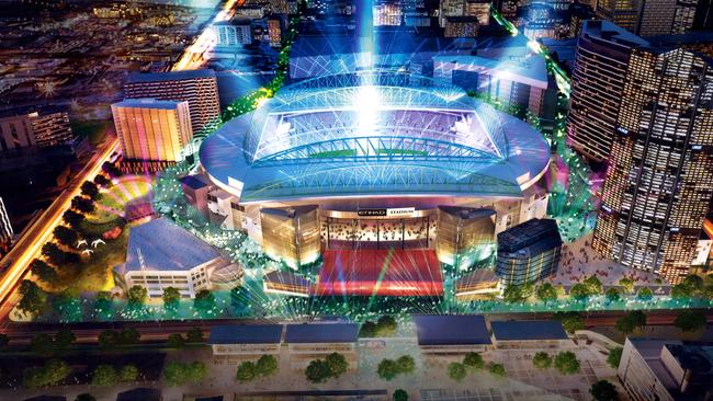 An artist’s impression of the AFL’s plans for Etihad Stadium.