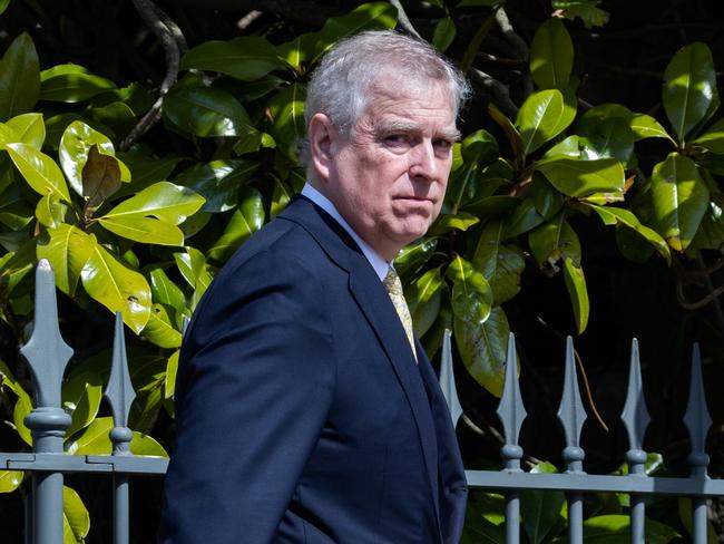 Prince Andrew, Duke of York, departs after attending the Easter Sunday church service at St George's Chapel in Windsor Castle on 9 April 2023 in Windsor, United Kingdom. Easter Sunday is the focal point of the Royal Family's Easter celebrations and this will be the first without Queen Elizabeth II. (photo by Mark Kerrison/In Pictures via Getty Images)