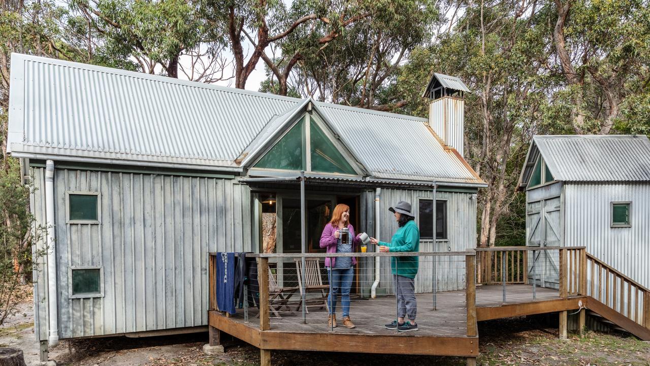 Cape Conran huts that were destroyed or damaged in the bushfires.