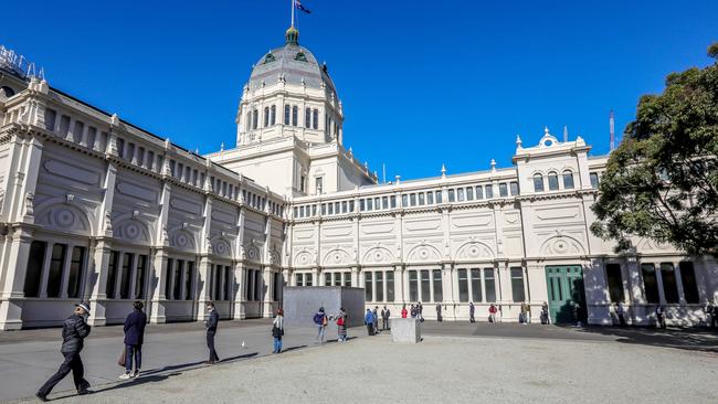 The vaccination centre at Royal Exhibition Building in Carlton, Melbourne. The OECD called on Australia to speed up its vaccination rollout, or risk slower growth. Picture: Tim Carrafa