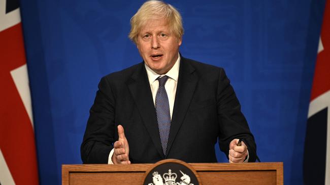 Britain's Prime Minister Boris Johnson has defended his decision to lift England’s Covid restrictions, saying it is ‘the right moment’, while a poll has revealed most voters don’t back unlocking. Picture: AFP