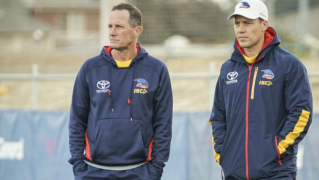 Don Pyke says he is confused as to how there is talk that Adelaide will miss finals when the Crows are still inside the top eight pic AAP/MIKE BURTON