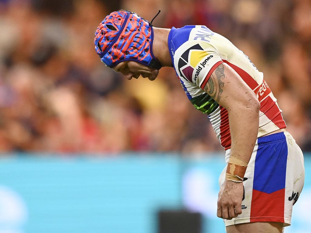 Kalyn Ponga went within a whisker of leading the Knights to victory. Picture: Ian Hitchcock/Getty Images