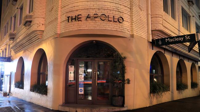 The exterior of The Apollo restaurant in Potts Point. Picture: Christian Gilles