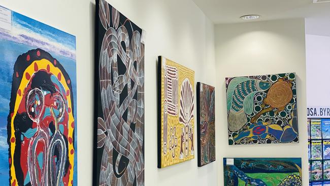 Art by John Grasso from Australia Gallery in Cairns hung up at Paradise Adventure Travel. Picture: Supplied