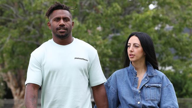 James Segeyaro, with wife Saryne, wants the chance to defend himself. Picture: David Swift