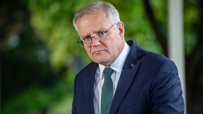 Russia thinks the Scott Morrison has turned a blind eye to discrimination by “the radical nationalistic regimen in Ukraine”. Picture: NCA NewsWire/Christian Gilles