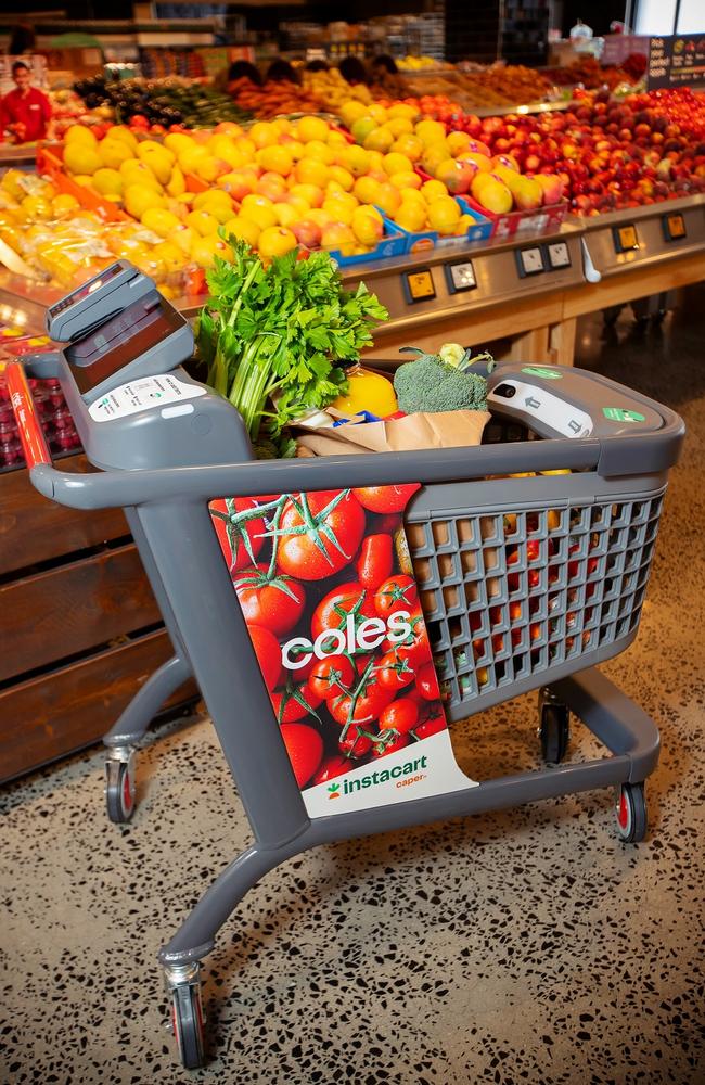 Shoppers can place products into the cart which will automatically be added to their bill. Picture: Supplied