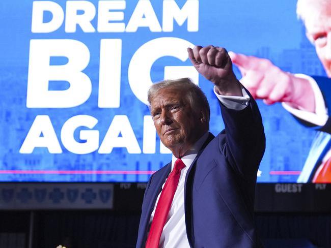 President-elect Donald Trump at a campaign rally in the US in November 2024. Picture: AP Photo/Evan Vucci