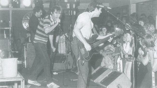 Cold Chisel perform in 1982 at the Union Bar. The Uni Bar at the University of Tasmania Sandy Bay campus will close. Picture: Tasmanian University Union