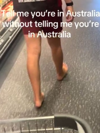 Aussies are known for getting the feet out. Picture: TikTok