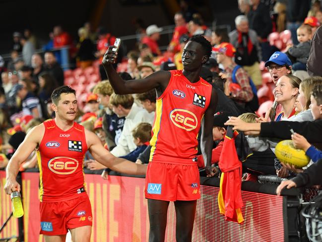 Mac Andrew was destined to wear a Melbourne jumper all the way through his football juniors, until 12 months before draft day. Picture: Albert Perez/AFL Photos via Getty Images.