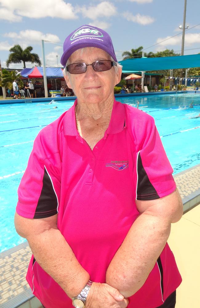 Legendary swimming coach Pat Wright said she saw greatness in Meg Harris’ future from an early age. Picture: Charlie Payne / Daily Mercury