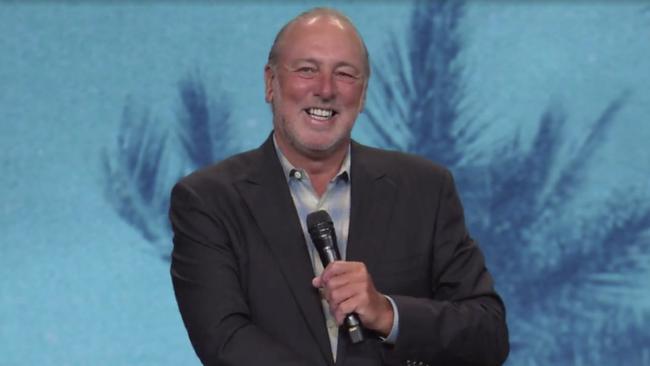 Vowed to return... Hillsong leader Brian Houston.