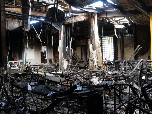 13/12/2024:  The inside of the firebombed Adass Israel Synagogue in Ripponlea . PIC: Brendan Kearns