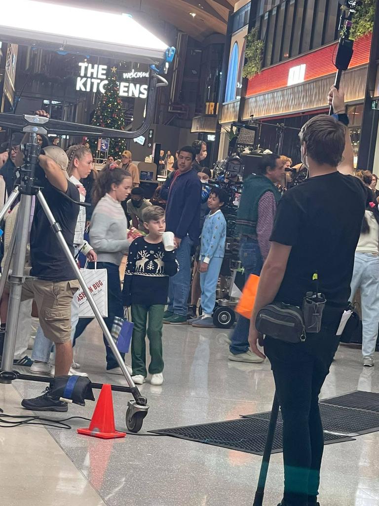 Young Rock filming at Robina Town Centre in October. Picture: Facebook