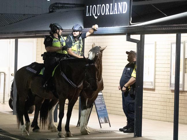 19/01/2023: Police operation in Alice Springs after NT Police Minister and NT Police Commissioner arrived to meet with locals following major escalation in crime spree. Picture: Liam Mendes / The Australian