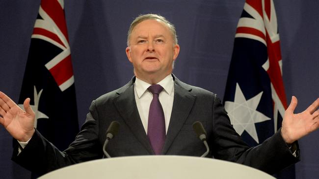 Anthony Albanese called for Scott Morrison to dissociate himself from government members questioning the US democratic process. Picture: NCA NewsWire / Jeremy Piper