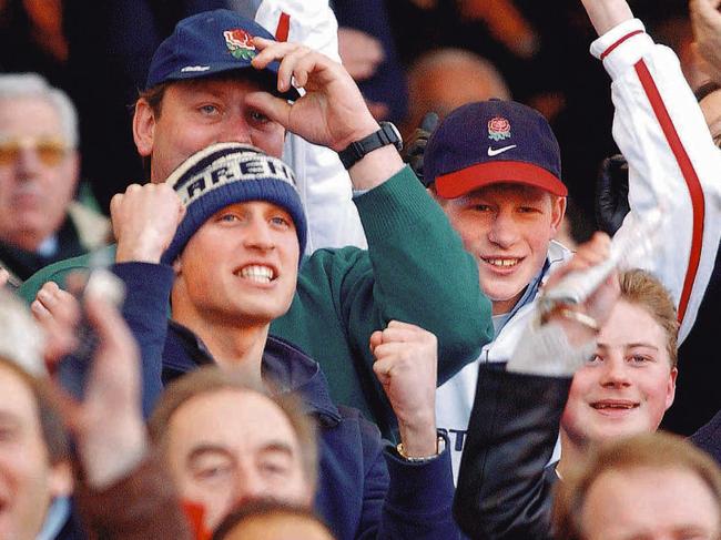 Prince William, Prince Harry and good friend Guy Pelly in 2002. Picture: Supplied