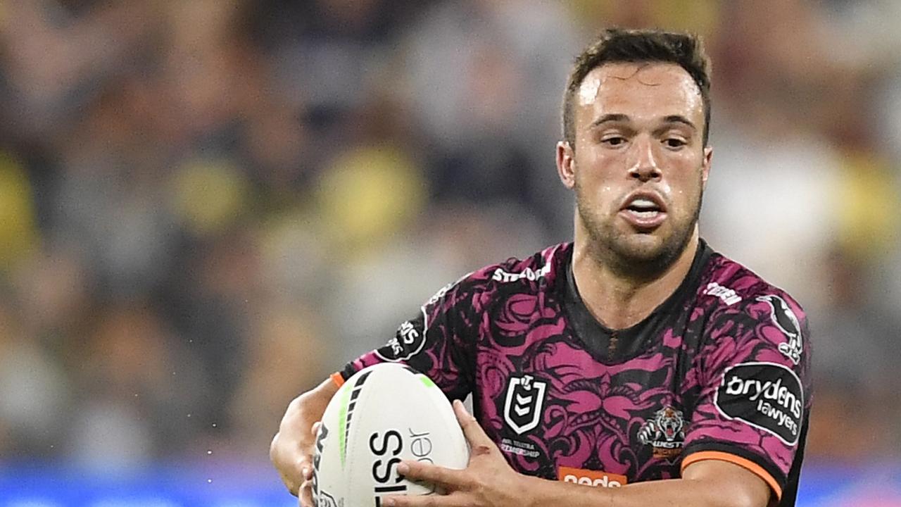 Wests Tigers halfback Luke Brooks. Picture: Ian Hitchcock/Getty Images