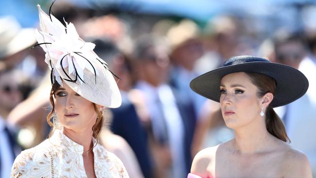 Racegoers at the event wore their finest fascinators. Picture: Jason McCawley/Getty Images