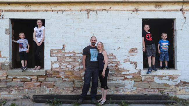 This family endured years in a derelict home in rural SA while they saved for their dream home but it’s eventual build proved to be less than ideal. Picture: Tait Schmaal