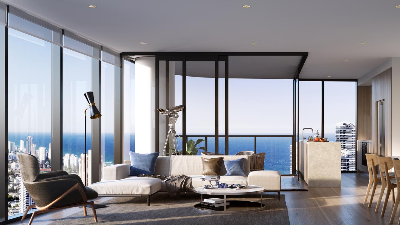 An artist's impression inside the Star Residences at Star Gold Coast.